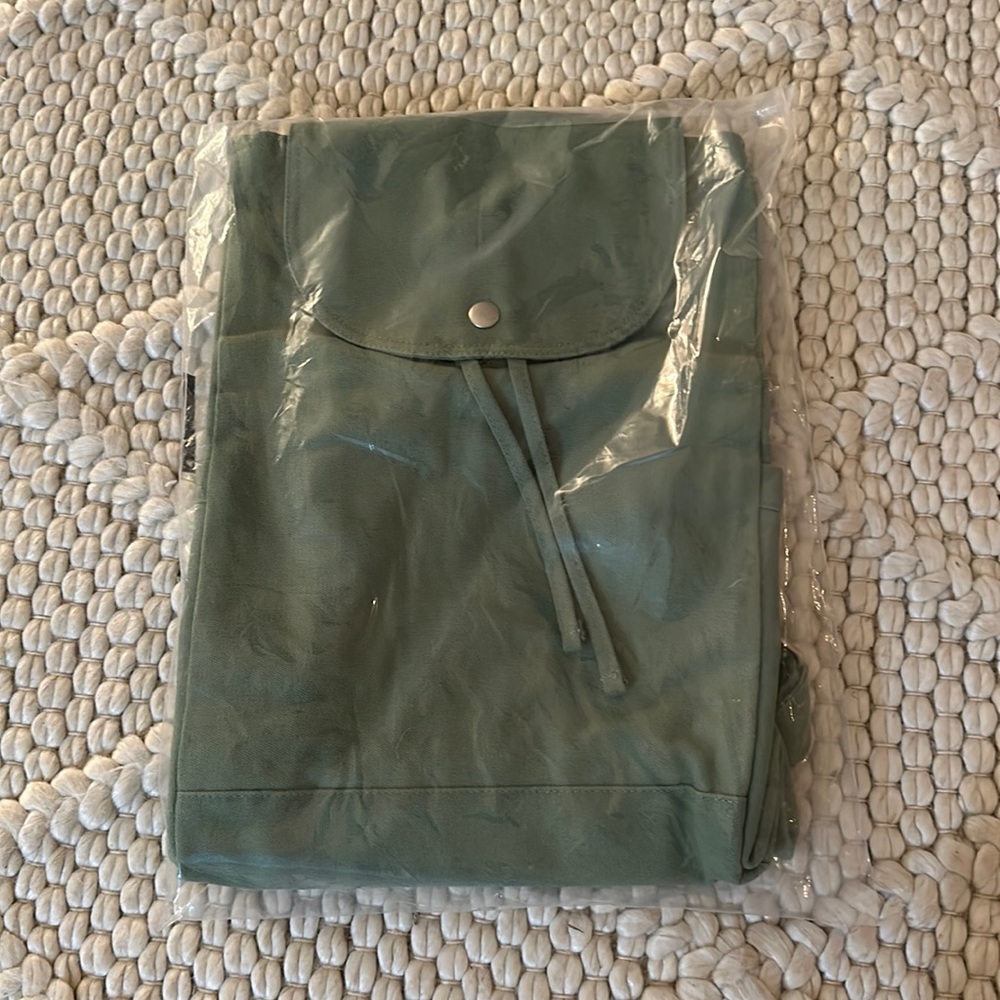 Brand new green backpack